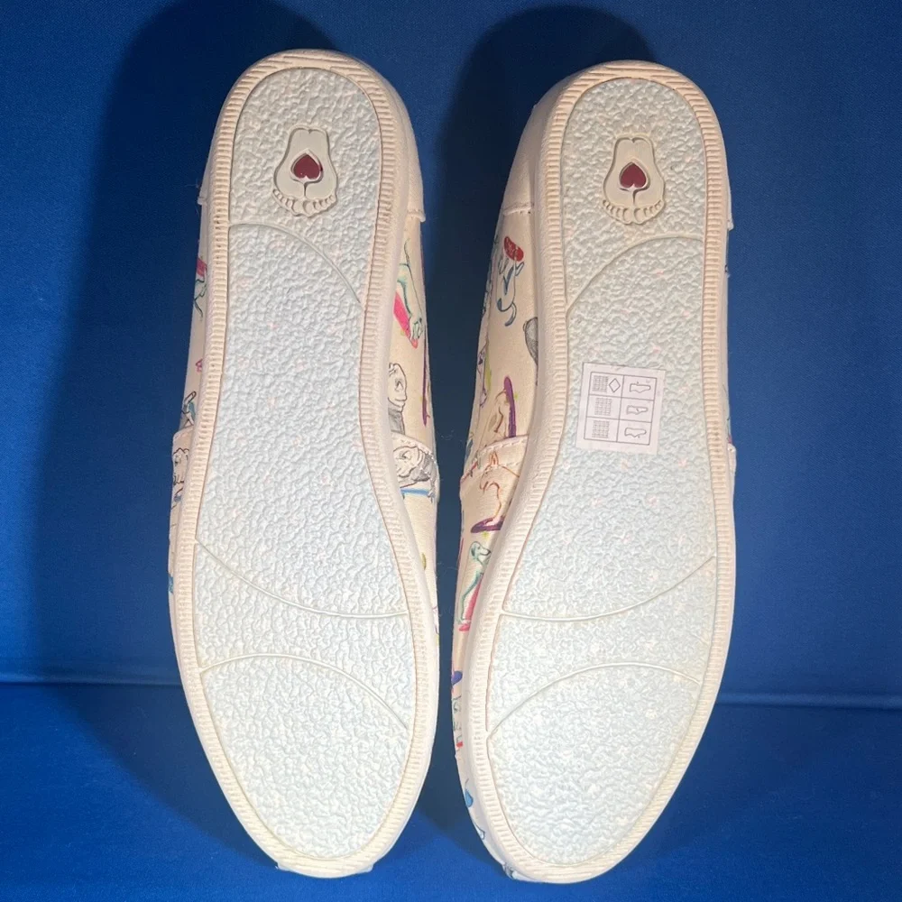 Skechers BOBS for Dogs Cream Slip-On Shoes with Colorful Print - Picture 6 of 9